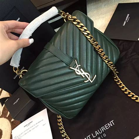 ysl green leather bag|YSL slouch bag.